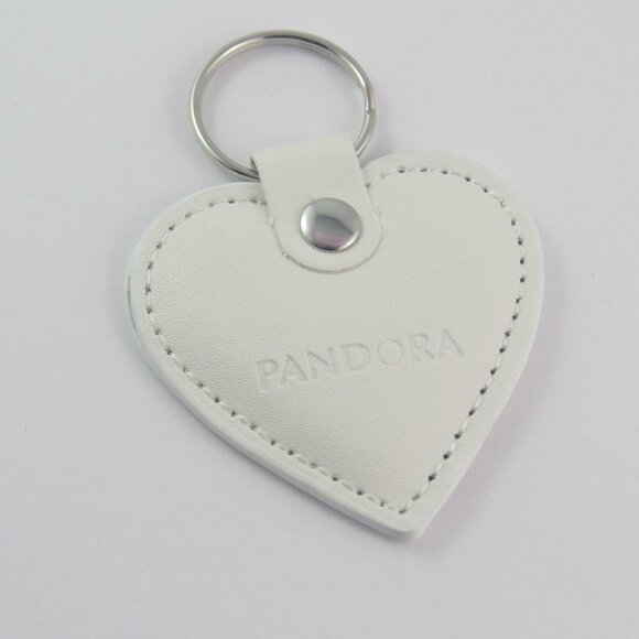 Key Chain White Key Chain Heart Key Chain Keychain Gifts for Her Birthday Gift - Picture 1 of 2